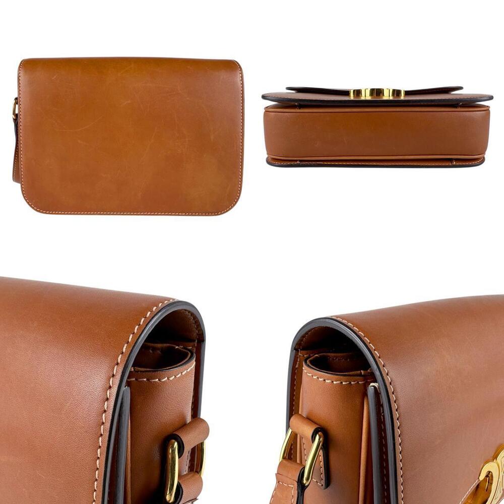 Celine Triomphe Leather Shoulder Brown Bag Classic - Picture 3 of 4